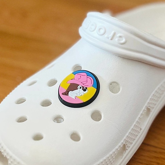 CROCS Other - 🐊 3 / $10 🐊 Buc-ees Logo Pink Cowboy Hat Croc Jibbitz Shoe Charm